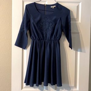 GIRLS Gianni Bini eyelet dress - Navy, SIZE 3